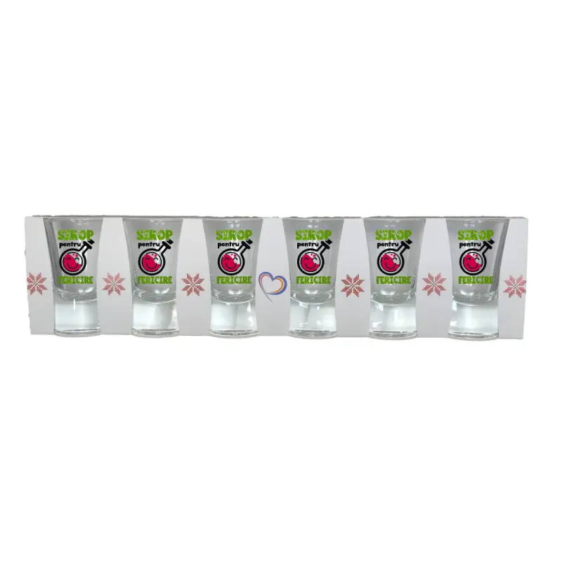 Sirop pentru fericire, set 6 pahare shout, model 116bs